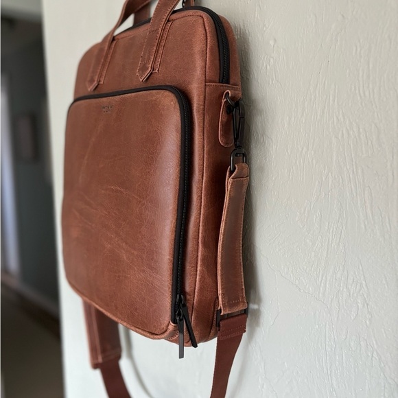 Matt & Nat Motto Brown  Egan Messenger Bag(Laptop Bag) NWT - Picture 5 of 15